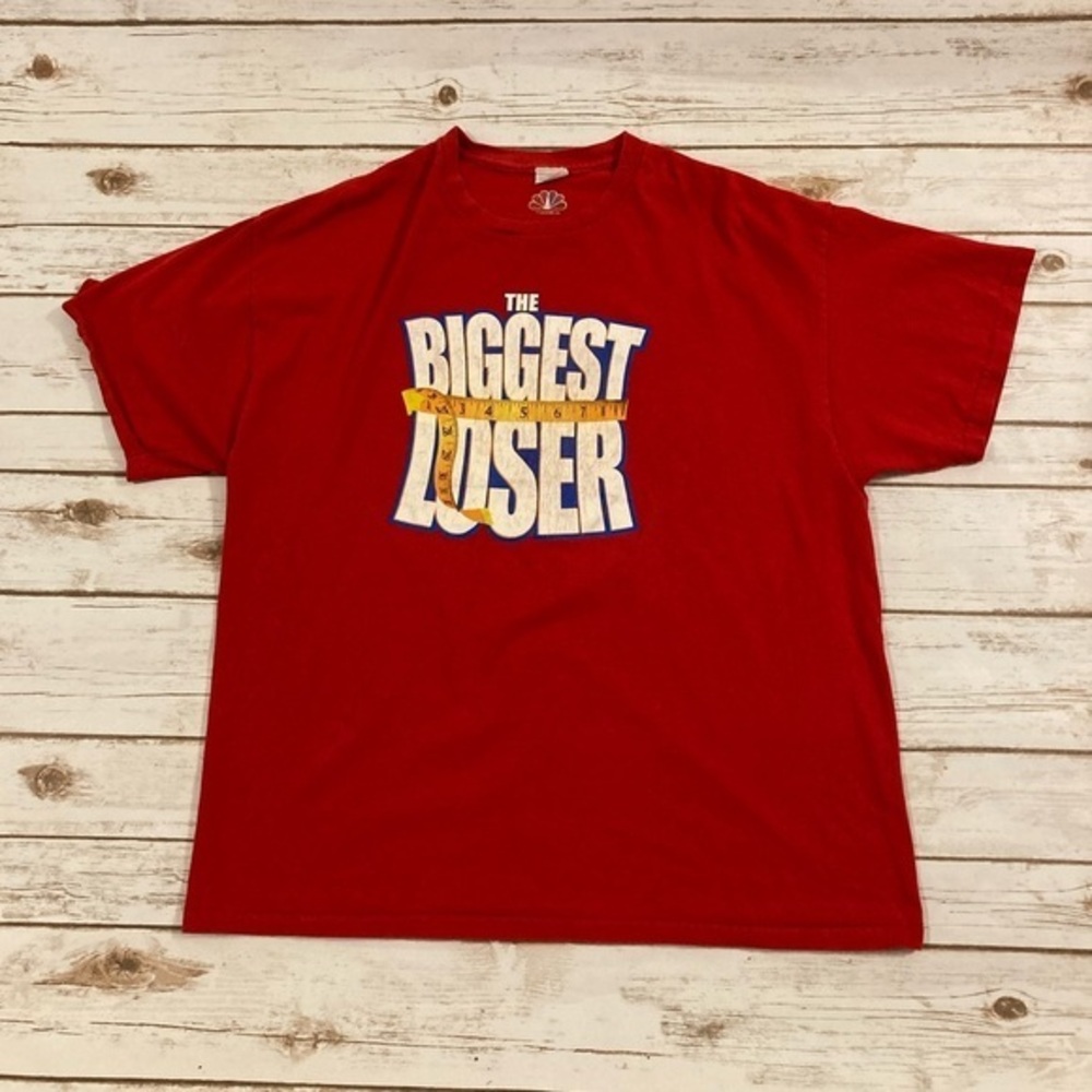 Vintage NBC Biggest Looser Red T-Shirt XL